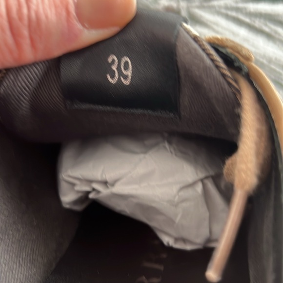 Burberry London Brown-Tan Leather Canvas 
Sneakers - Picture 10 of 12